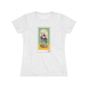Women's Tiki Drink Zombi Tri-Blend Tee With Black Logo