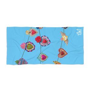 Mexican Bleeding Hearts Beach Towel