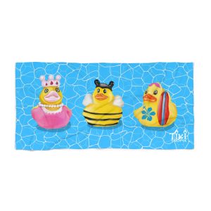 Queen Bee Surfer Ducks Beach Towel