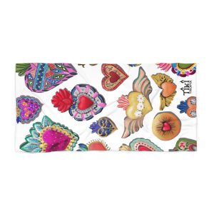 Mexican Hearts Beach Towel
