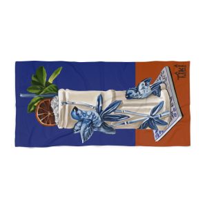 Tiki Drink Birds Beach Towel