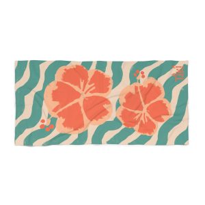 Hibiscus Wave Beach Towel